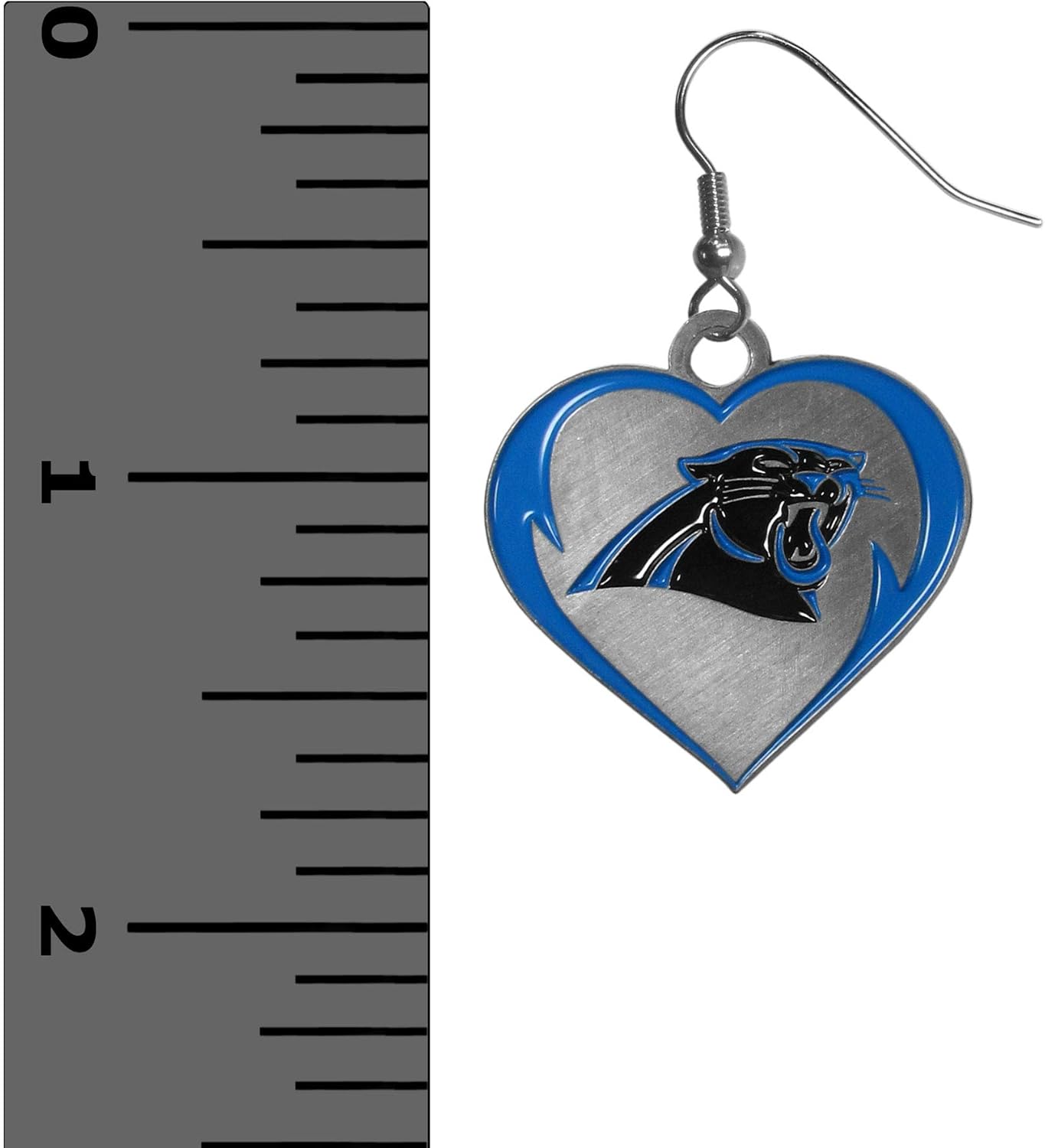 Siskiyou Sports NFL unisex-adult Heart Dangle Earrings - Image 3