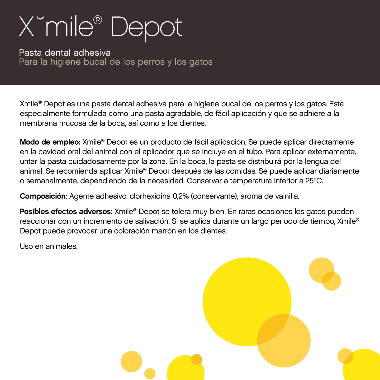 Urano Xmile Depot Pasta de Dientes Adhesiva para Perros y Gatos
