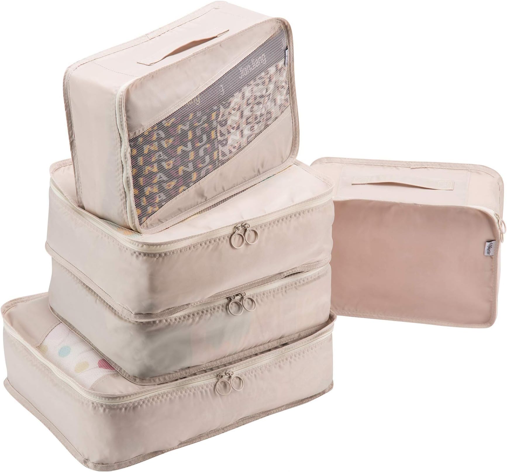 Allfourior Travel Packing Cubes -4/5 Set Compression Package Luggage Organizer