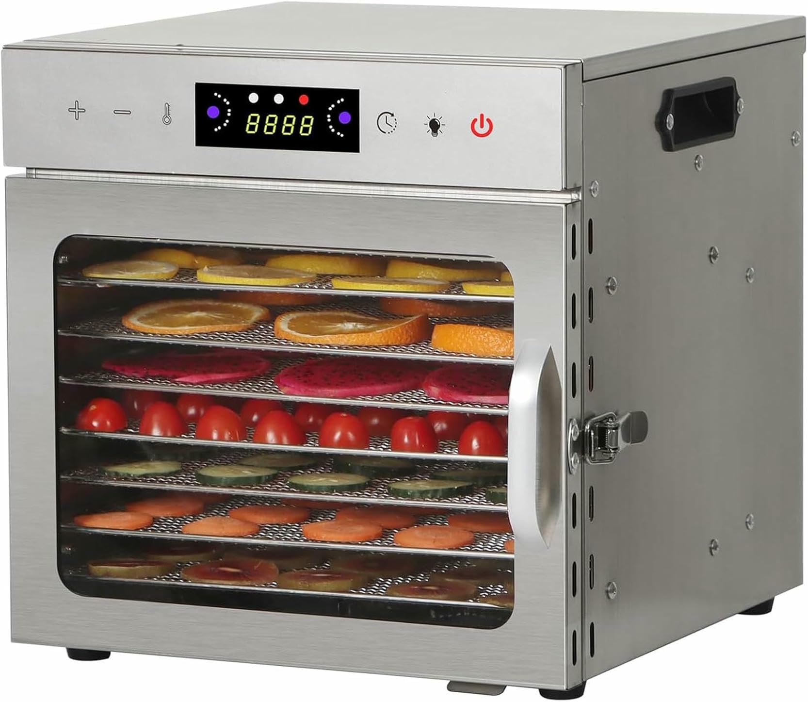 asdchZen Food Dehydrator Machine For Jerky Beef, Commercial Drying Cabinet Stainless Steel Food Dryer For Meat, Digital Food Dehydrater For Fruit Herbs,8-Tray