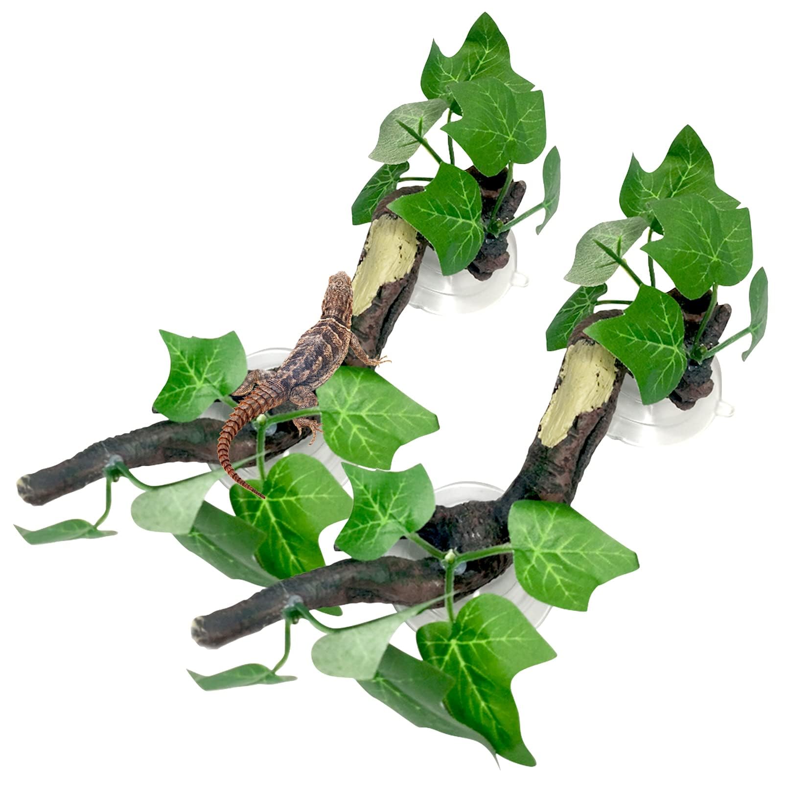 PINVNBY 2 PCS Reptile Corner Branch