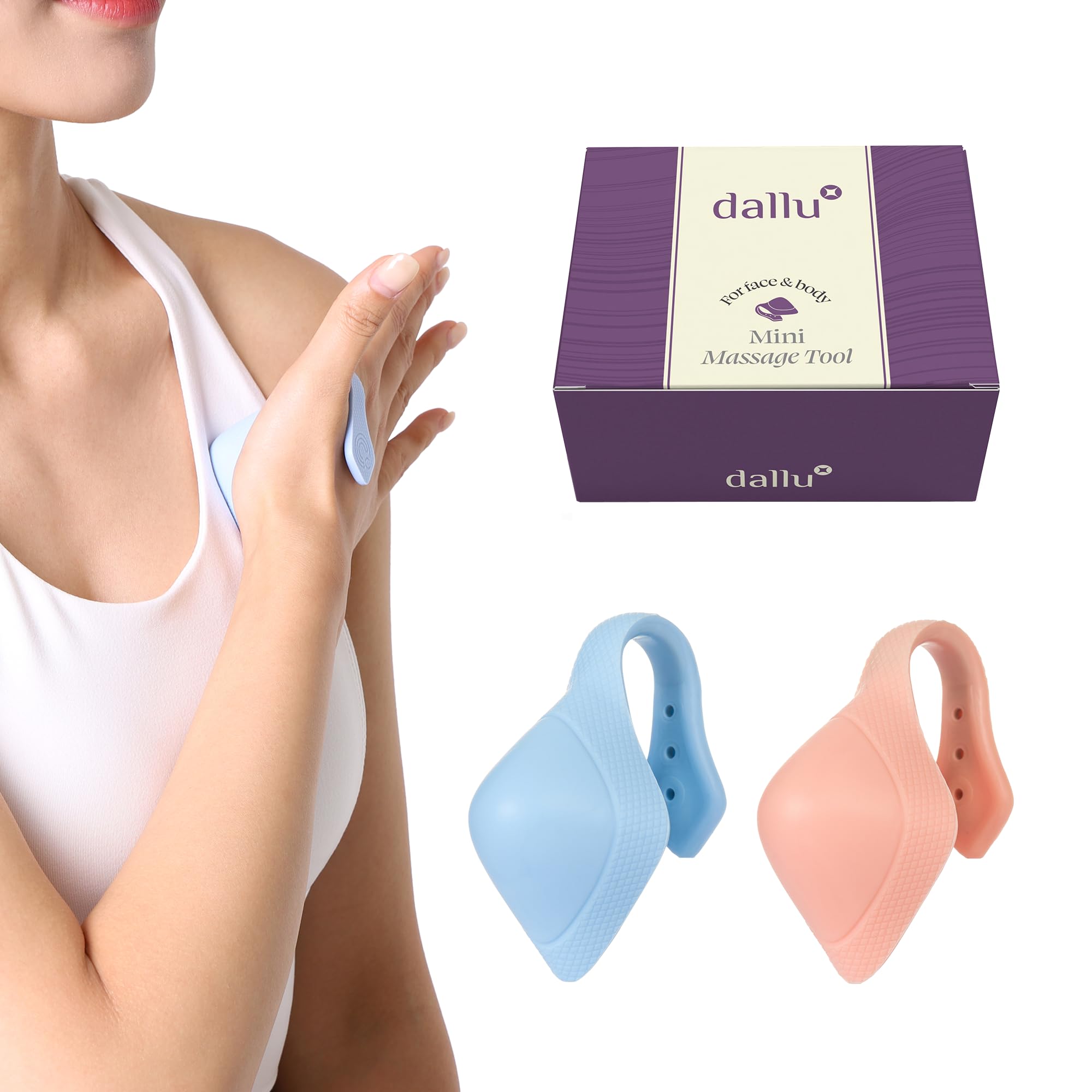 CHIRO CARE dallu - Manual Massager Tool Using Palm Pressure, Effortless Trigger Point Massage with Easier Use & Less Fatigue Than Thumb Massage Tools,