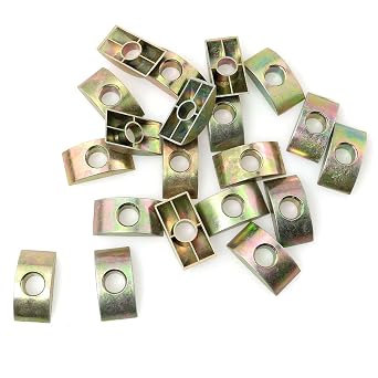 20Pcs Half Moon Nuts Spacer Washer 8mm Hole Dia Bronze Tone Furniture Connector Nuts for Furniture Connection