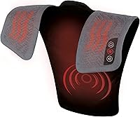 HoMedics NMS-450H Heated Vibration Shoulder Neck Massager Wrap - Plush Fabric, 2 Speeds, Tension Relief