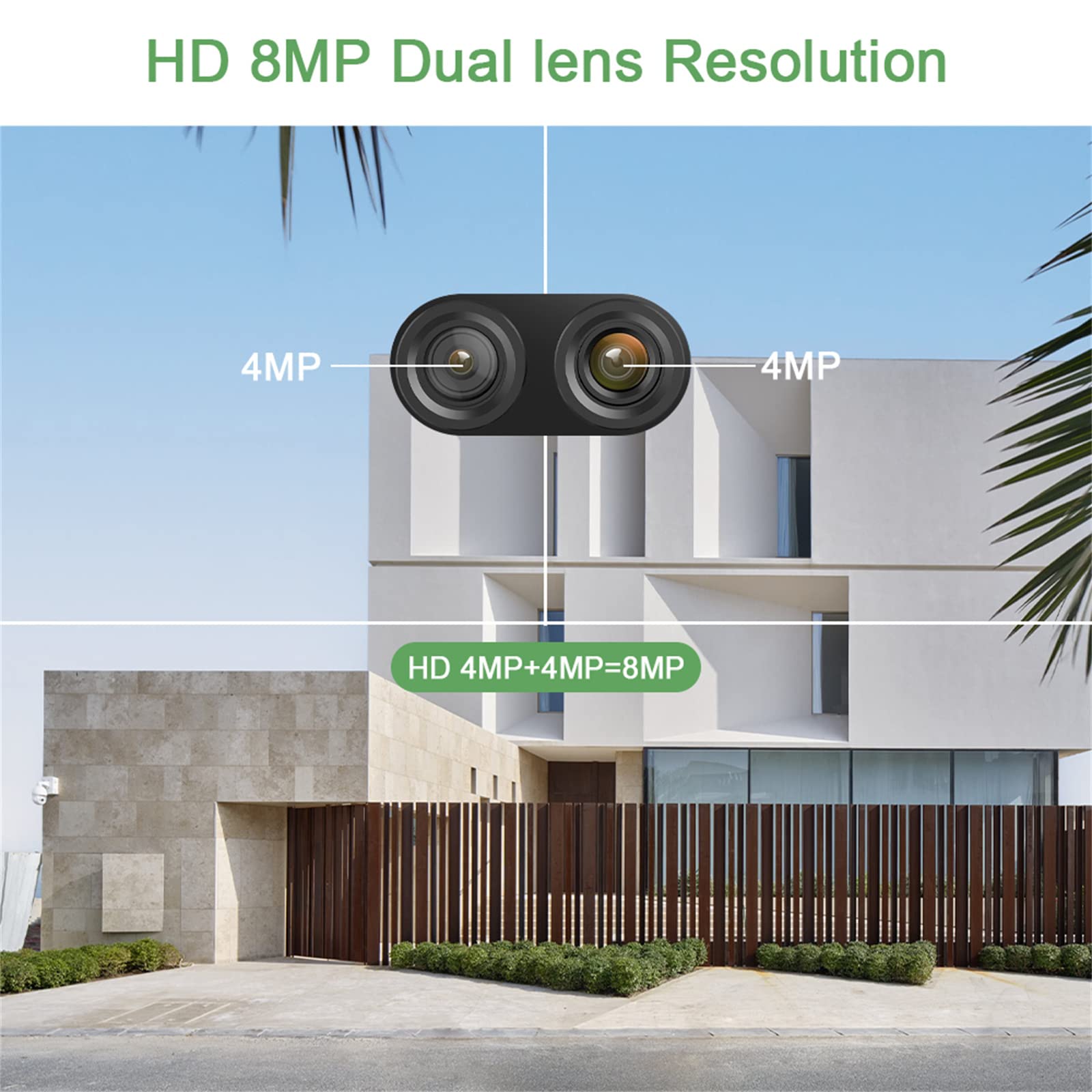 Cámara De Seguridad con Bombilla E27, Cámara WiFi De Doble Lente, Seguimiento Automático, Cámara IP De Vigilancia con Visión Nocturna En Color De 50M, Audio De 2 Vías