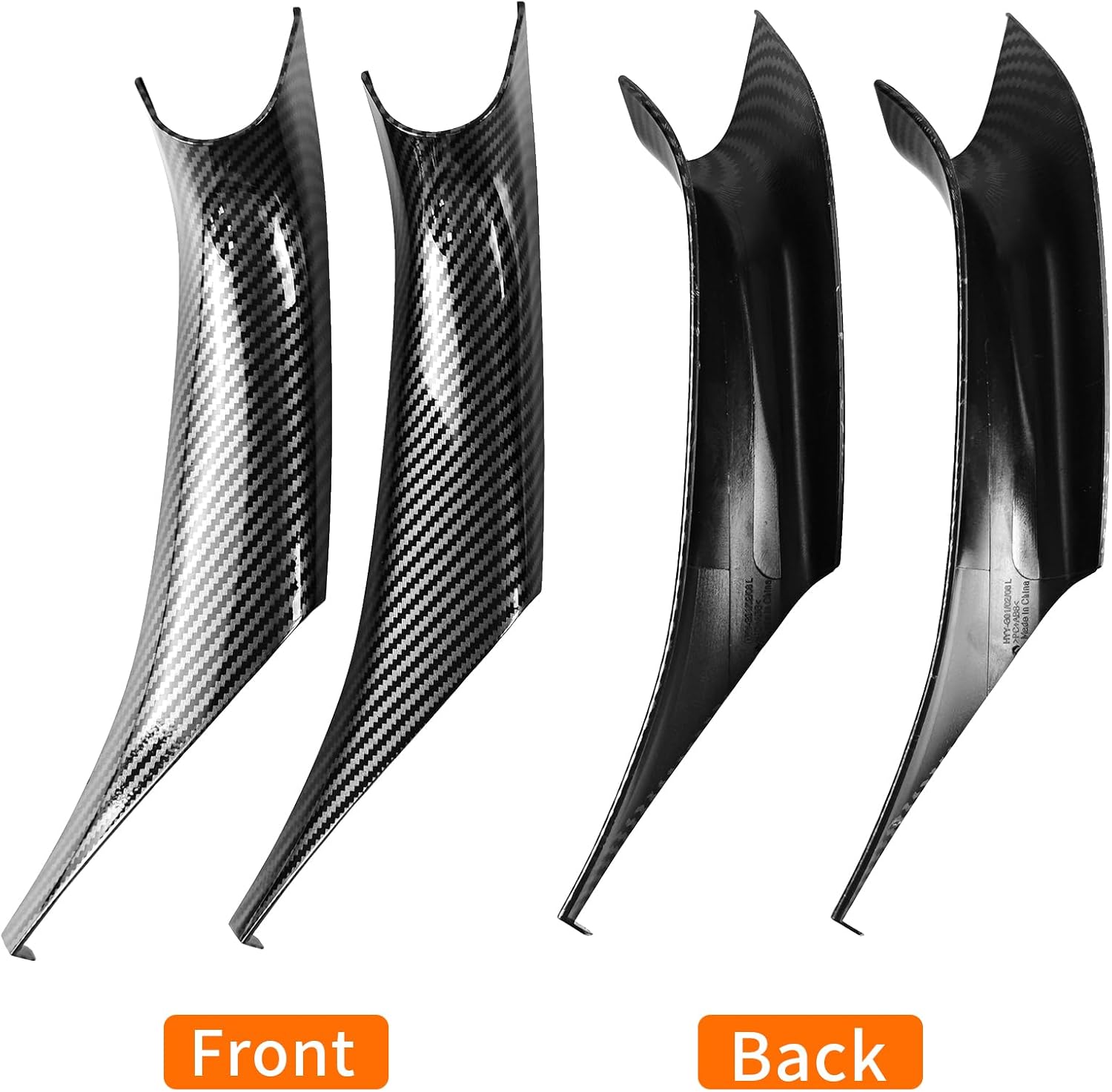 Car Door Handles Covers for BMW X3 G01 2018-2024 and X4 G02 2019-2025 Left and Right Side Interior Door Handle Decorative Covers (4PCS Carbon Fiber Color)