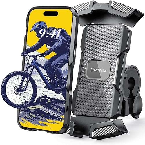 Soporte para teléfono de bicicleta, soporte para teléfono de motocicleta, abrazadera para manillar de motocicleta, clip de teléfono para scooter