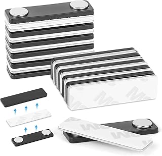 OFFCUP Placas de Identificación, 12pcs 45x13mm Identificadores Personales Magnéticos, Placas para Identificar Nombre con...