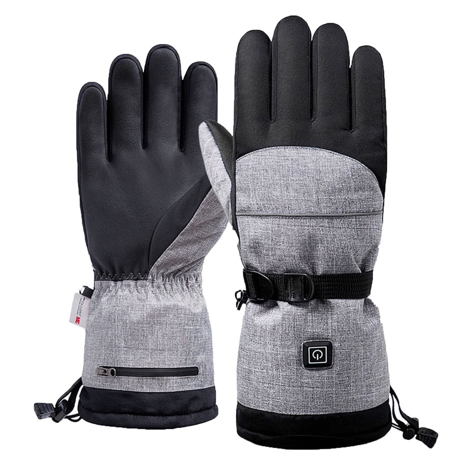 Guantes calefactables para esqui y moto con doble bateria recargable de invierno