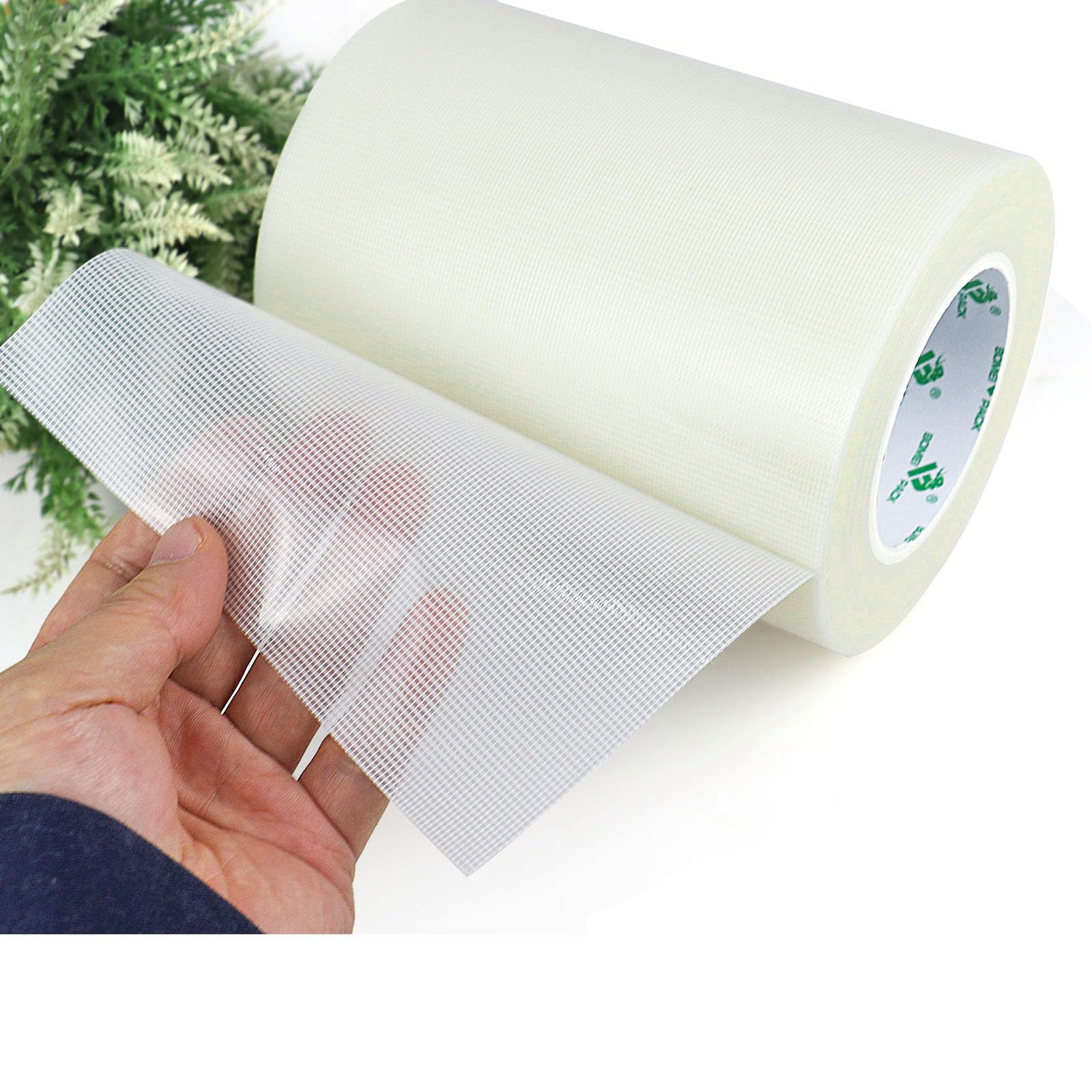 BOMEI PACK Nastro adesivo in tessuto trasparente, 150 mm x 50 m, rinforzato, impermeabile, resistente, per riparazioni, fai da te, etichette, scatole, sigillatura, per lavori domestici
