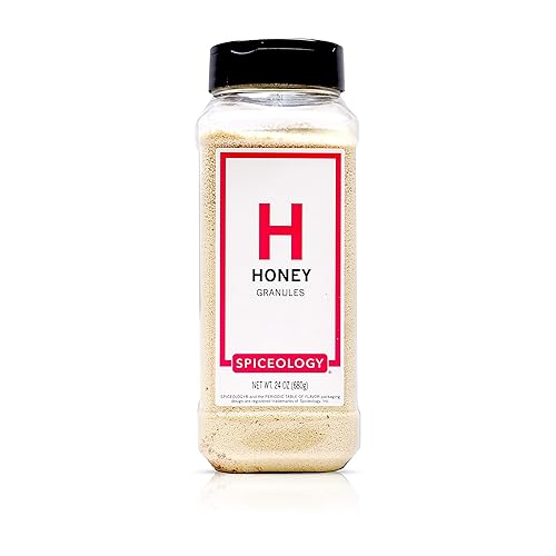 Spiceology Gránulos de miel - Cristales de miel granulados para hornear, bebidas y condimentos - Edulcorante sin gluten para té, café, postres y más
