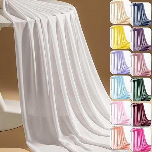 Miniatura 15 de Tela de gasa de 60" por yarda precortada, tela transparente para drapeado de arco de boda, tela para decoración de fondo de fiesta, decoración de