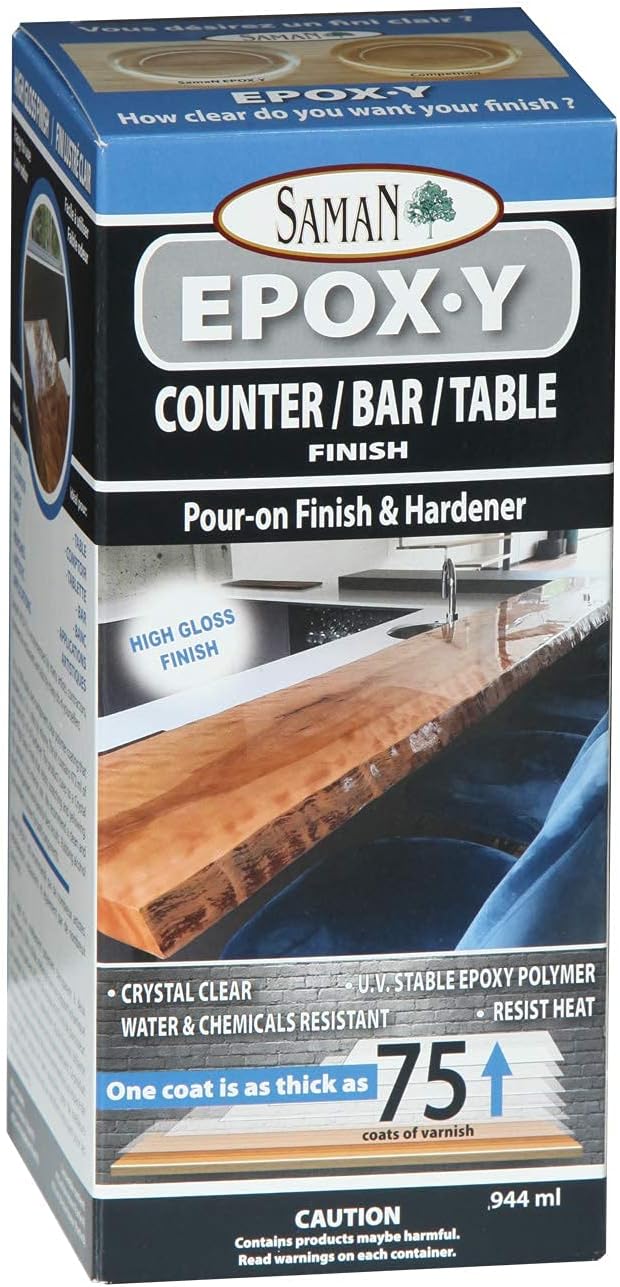SamaN Epoxy Counter Finish Epoxy Resin Polymer for Counters, Bars