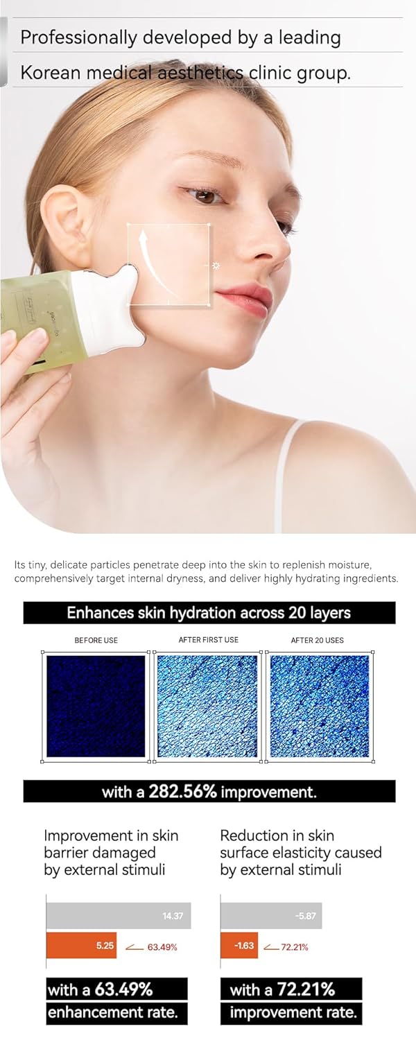 PDRN Peptide Face Moisturizer – Sculpting Calming Cream with Gua Sha, Firming & Repairing Moisturizer for Sensitive Skin, Soothing Face Cream for AM/PM Korean Skin Care 4.05 fl oz (120ml)