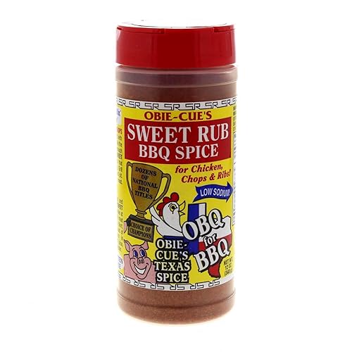 Obie-Cue's Sweet Rub BBQ Spice para pollo, chuletas y costillas (12 onzas)
