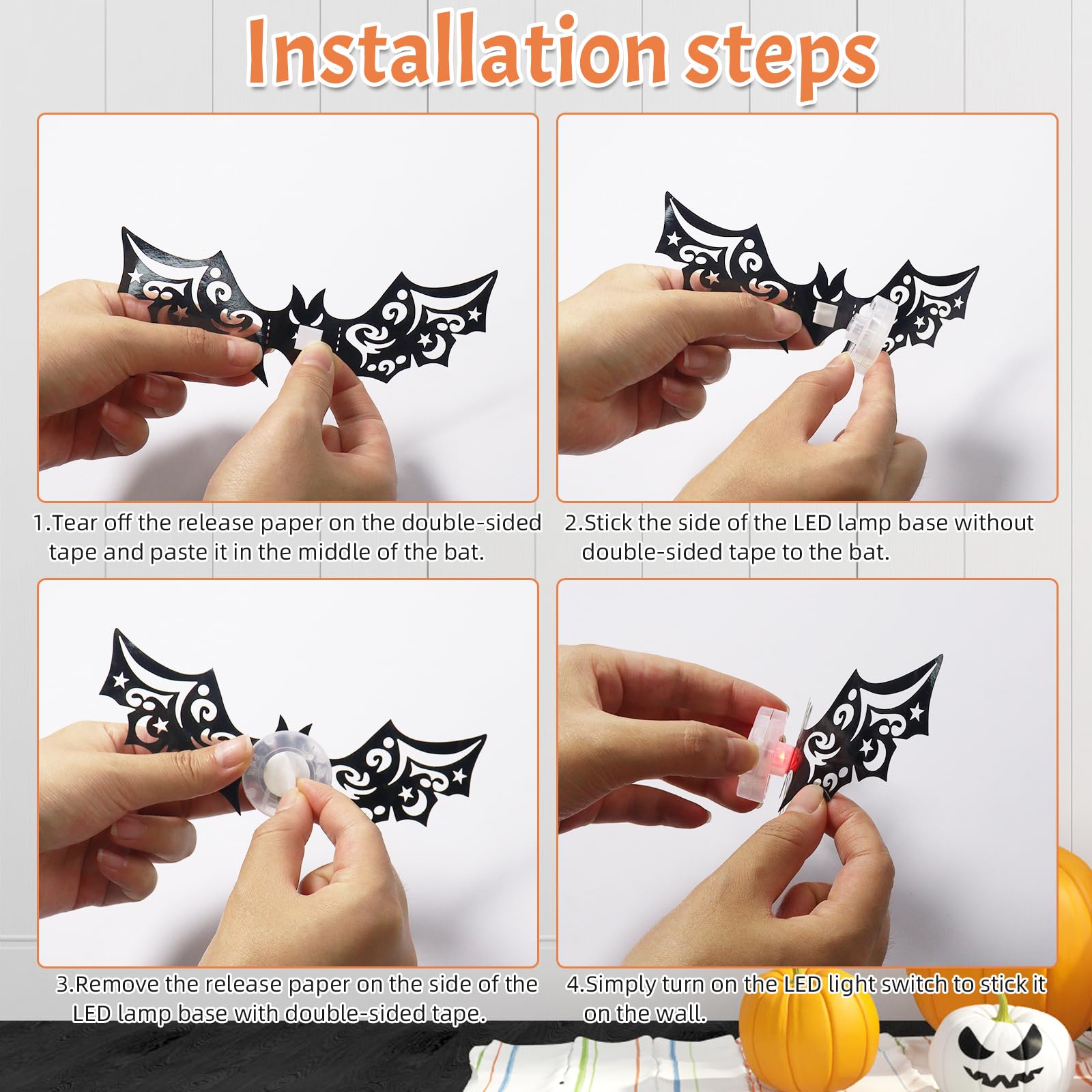 MoonyLI 24-teilige 3D Fledermaus Aufkleber Für Halloween – Gruselige PVC-Aufkleber Für Fenster, Wände & Türen | Selbstklebend & Rückstandslos Entfernbar