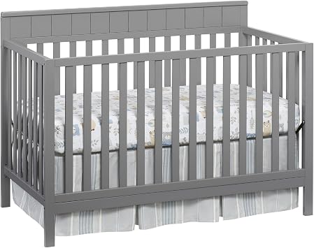 Oxford Baby Logan 4-in-1 Convertible Baby Crib, Dove Gray, GreenGuard Gold Certified