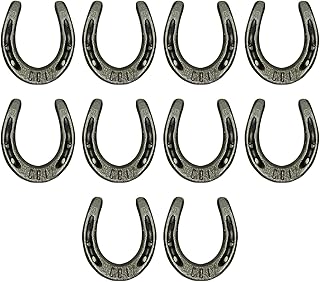 Carvers Olde Iron 3.5" Cast Iron Metal Horseshoe Set - Easy to Weld (10 Pieces)