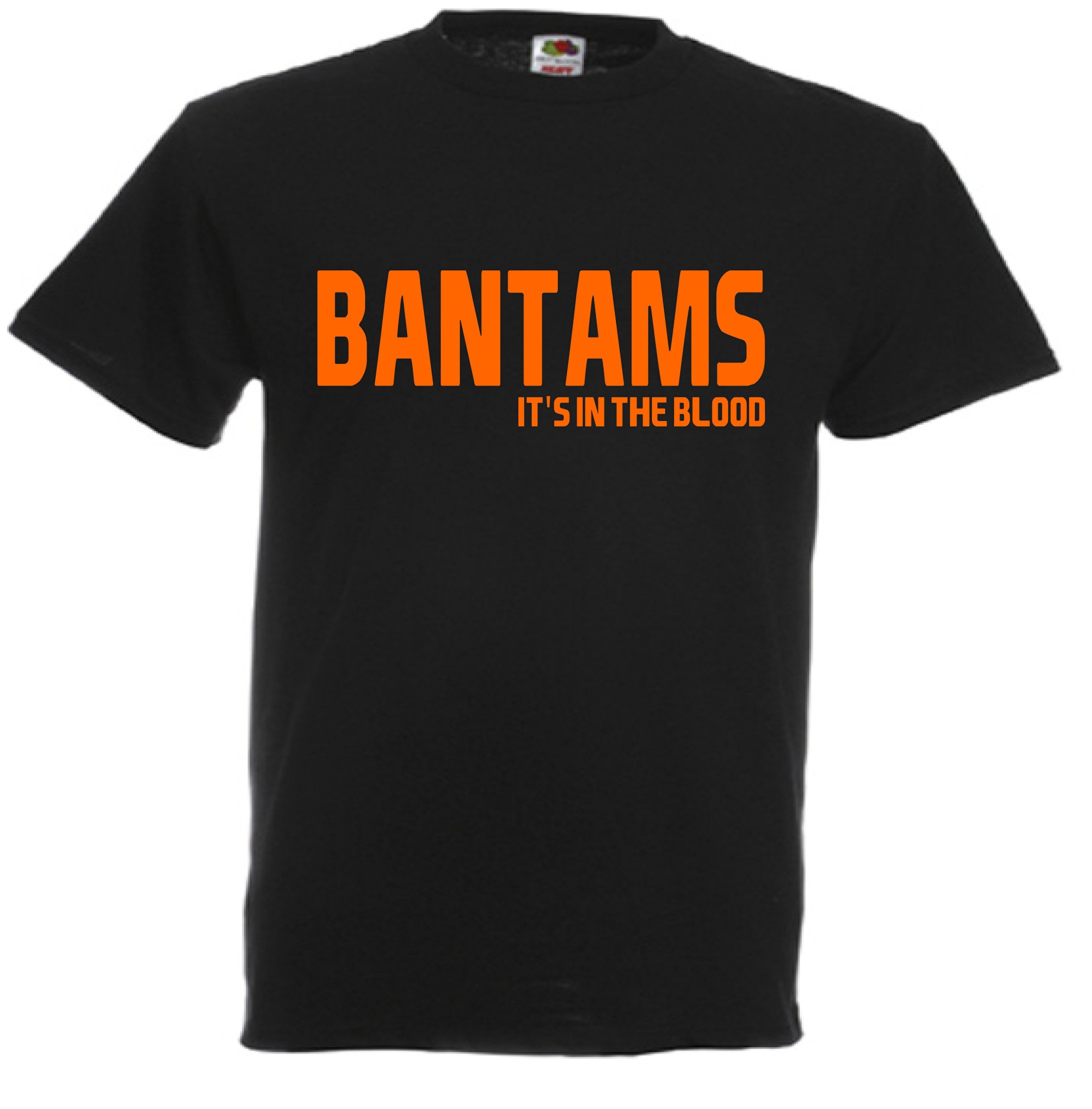 Bantams It's in the Blood Bradford City Football Gift T-Shirt idea FC Present top J22 (Adult Medium)