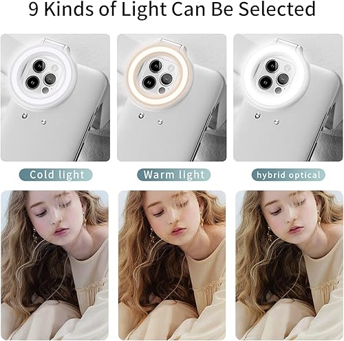 Miniatura 5 de Funda de luz para selfie iPhone12 con linterna de anillo LED, lámpara lateral doble para maquillajevlogstransmisión en vivo cubierta protectora