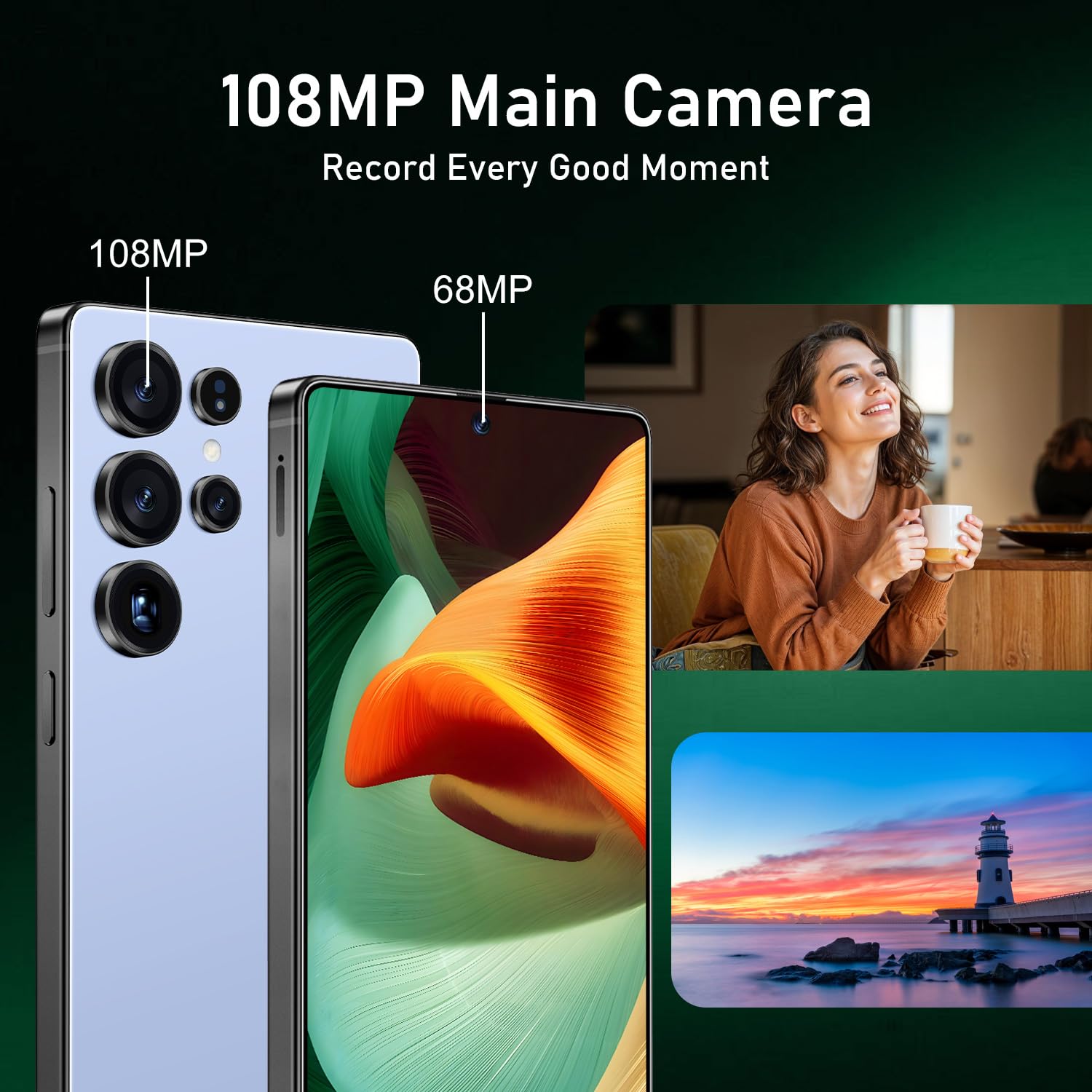 I25 Ultra: 6.99" FHD+ Android 14 Smartphone | 12GB+512GB | 108MP+68MP Camera | 7000mAh Battery | Built-in Stylus Pen | Blazing Fast Performance (Titanium Blue)