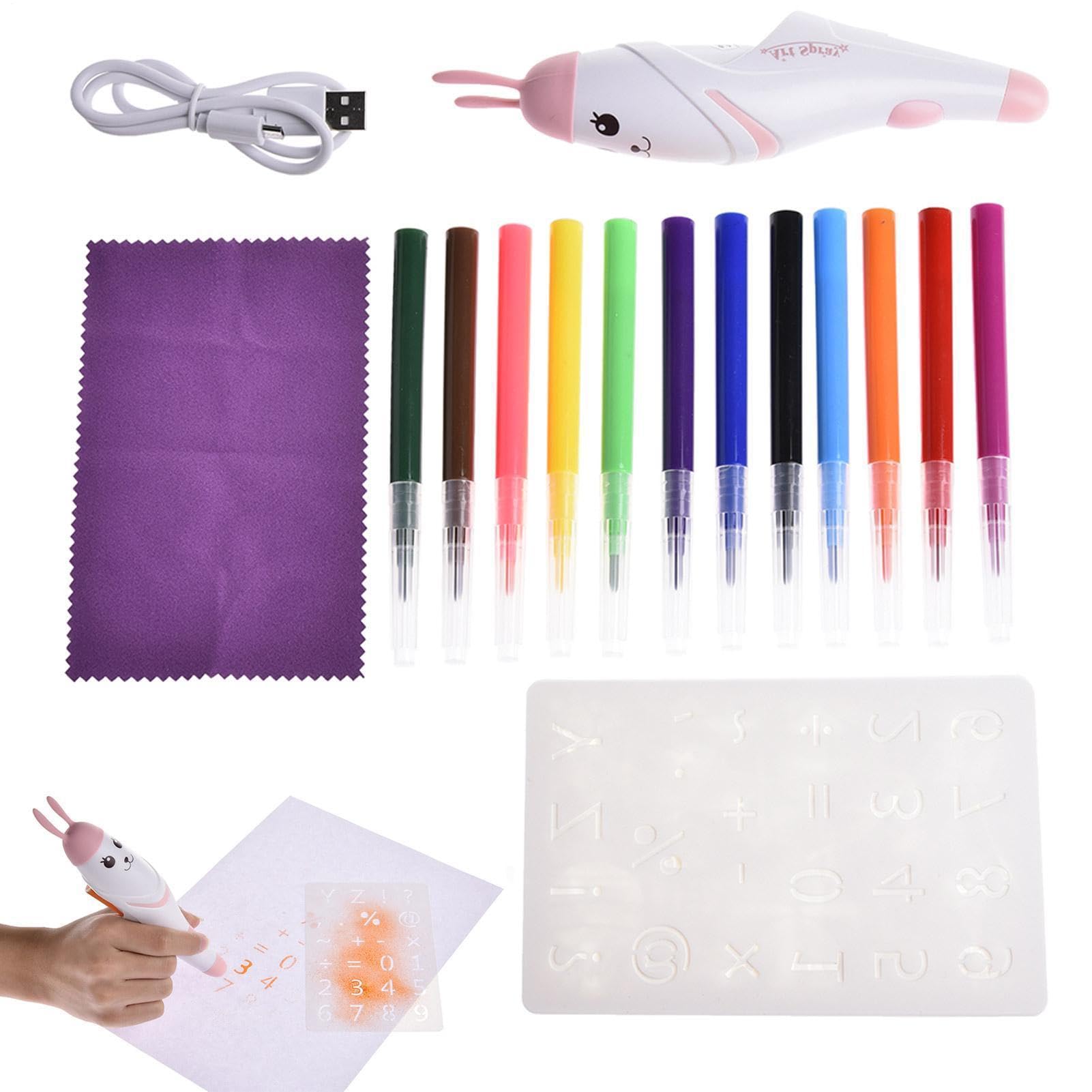 Penna spray per pittura ad aria, kit per aerografo elettrico senza fili | penne ad aerografo ricaricabili per oltre 3 anni, regalo per creazioni artistiche ad