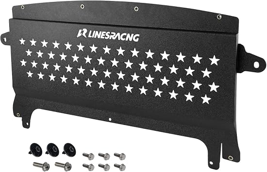 Oil Cooler Skid Plate Underhood Shield Compatible with BMW F80 M3 F82 F83 M4 Aluminum Black
