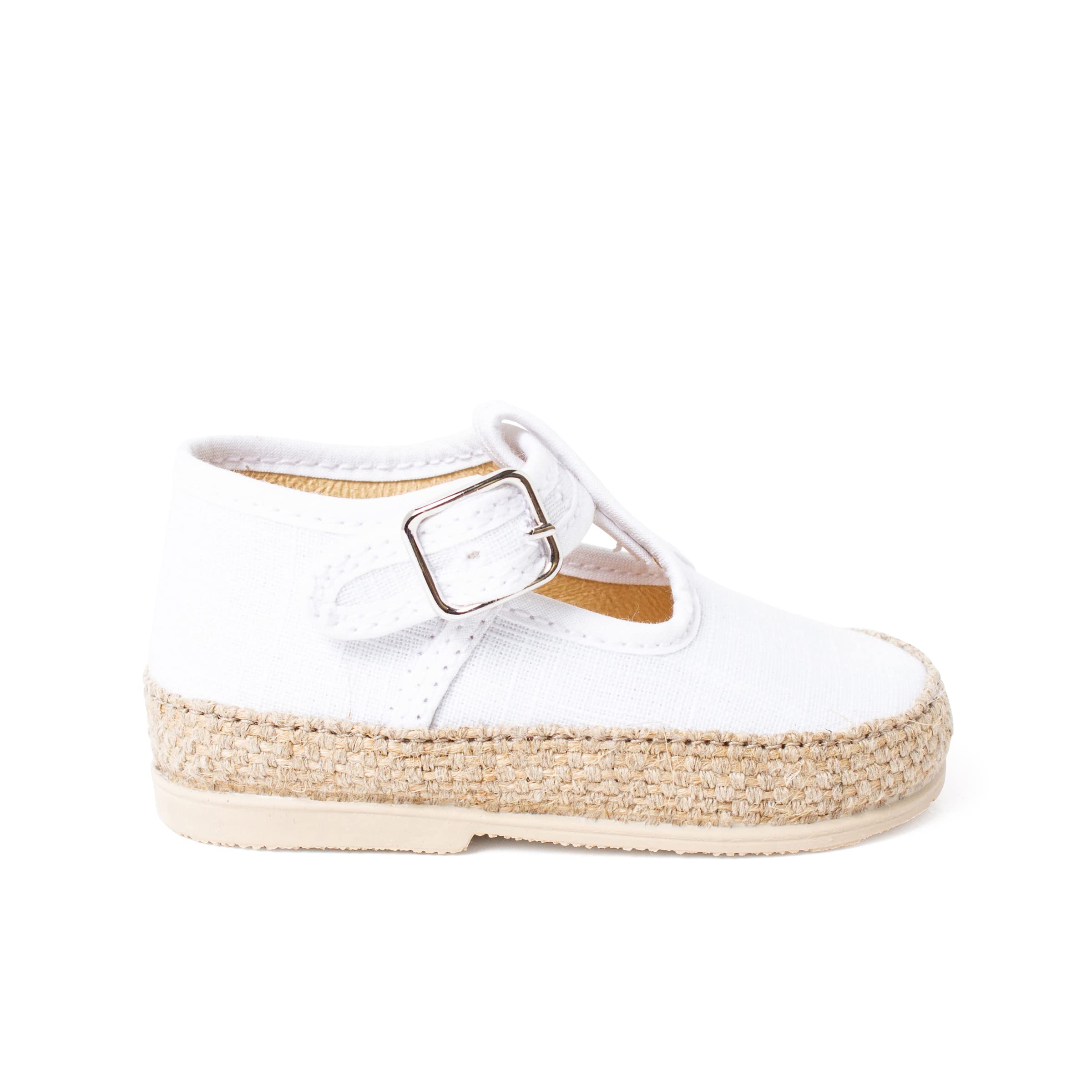 Pisamonas Baby-Schuhe Aus Leinen Und Jute Mit Schnalle