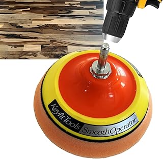 Keyfit Tools SmoothOperator PROFESSIONAL Drill Powered Hardwood Floor Wood Table Cleaner Polish Sealer ~HexaMax M780 Proprietary Non Abrasive Cleaning/Polishing/Sealing Material