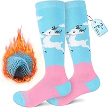 Findway Ski Socks for Children, Thermal Socks Boys Girls 85% Cotton Soft Breathable Snow Socks Winter Ski Socks for Skating Snowboard,2 Pairs/3 Pairs