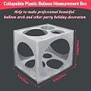 Catcan 11 Holes Balloon Sizer Cube Box, 2-10 Inch Collapsible Plastic Balloon Size Measurement Tool For Party Balloon Decoration, Balloon Columns, Balloon Arches, Multicolor gallery image
