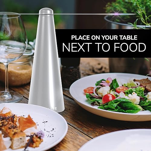 Miniatura 6 de Modern LYFE Ventilador de moscas para mesas, alimentado por USB o AA, repelente de moscas para cenas al aire libre o alimentos en fiestas,