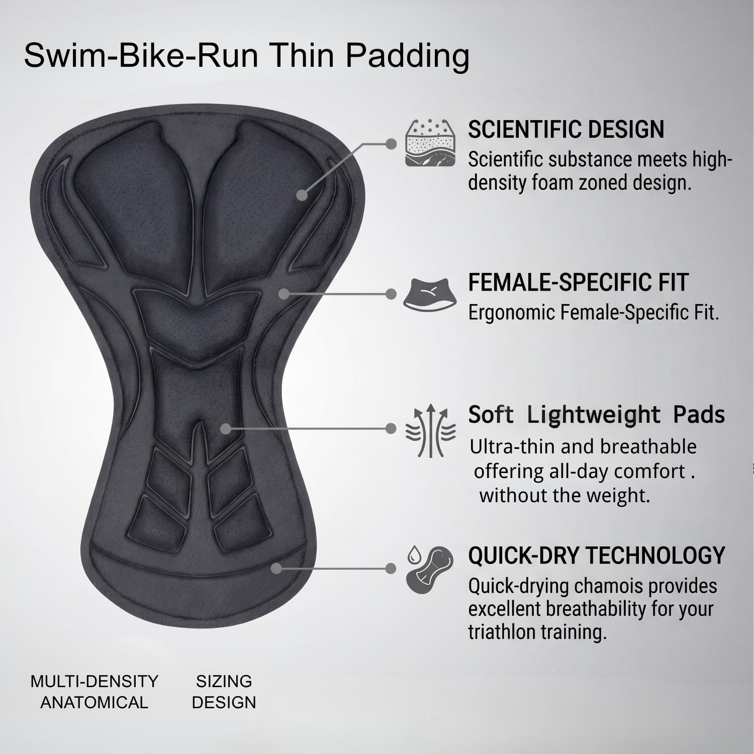 Wulibike Damen Triathlon Anzug Ärmellos Trisuit Gepolstert Schnell Trocknend Atmungsaktiv Full-Zip Tri Suit 4 Taschen Schwimmen Radfahren Laufen