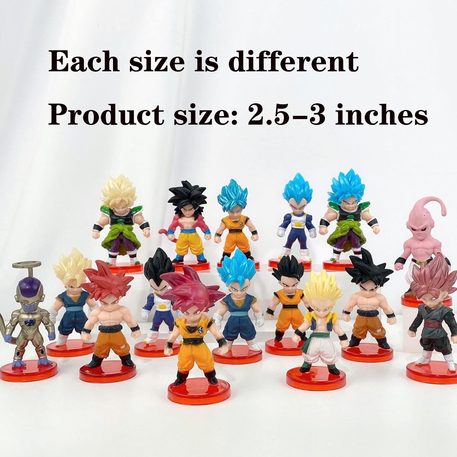 Amazon.com: Dragon Ball Z 16-Piece Action Figure Set, 3-inch 
