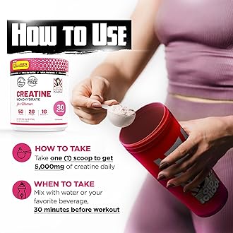 Old School Labs Creatine for Women Post-Workout Supplement - 5000mg Creatine, 2000mg Hydrolyzed Bovine Collagen & BCAA 2:1:1 for Lean Muscle Growth, Fast Recovery & Stamina - 30 Servings