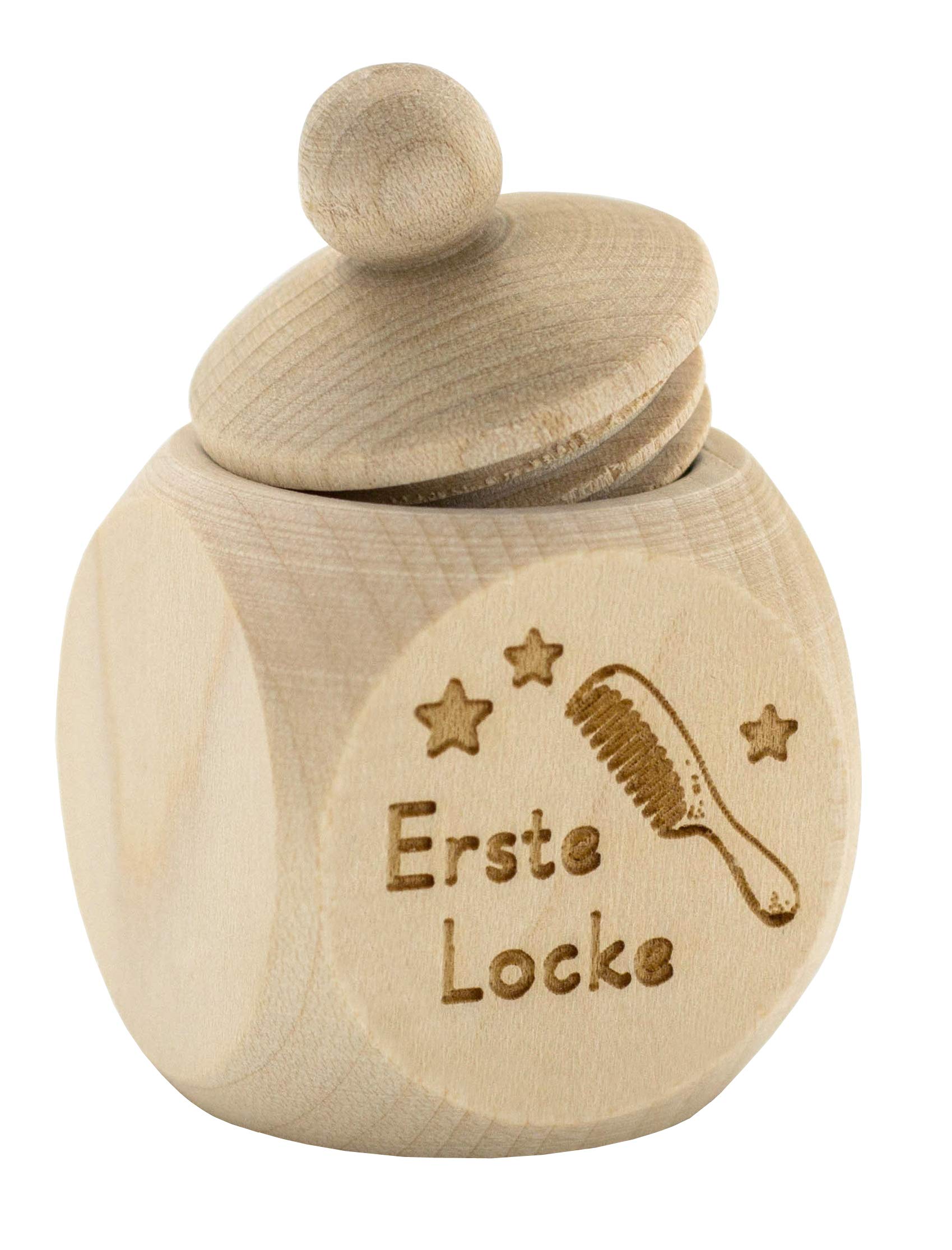 Spruchreif Milchzahndose aus Holz mit Gravur – Schraubdeckel & Aufbewahrung für erste Locke | Geschenkidee zur Geburt & Baby-Geschenk
