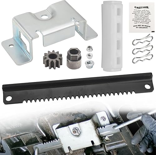 783-06988A - Placa de rejilla de dirección – Compatible con MTD, Craftsman, Troy-Bilt cortacésped, con engranaje de piñón y buje de eje de