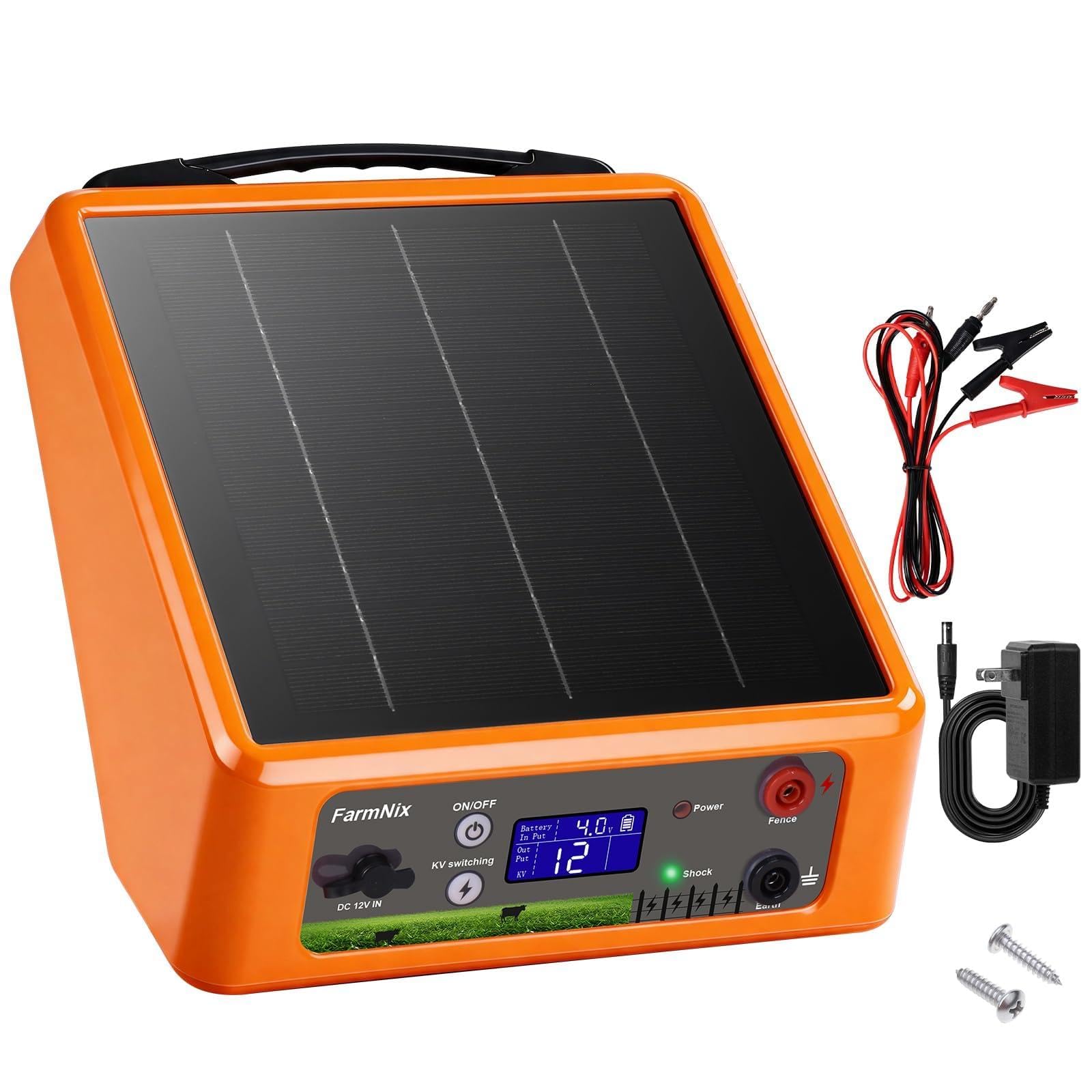 Elettrificatore Recinto Elettrico Solare 32KM, Uscita 6-12KV