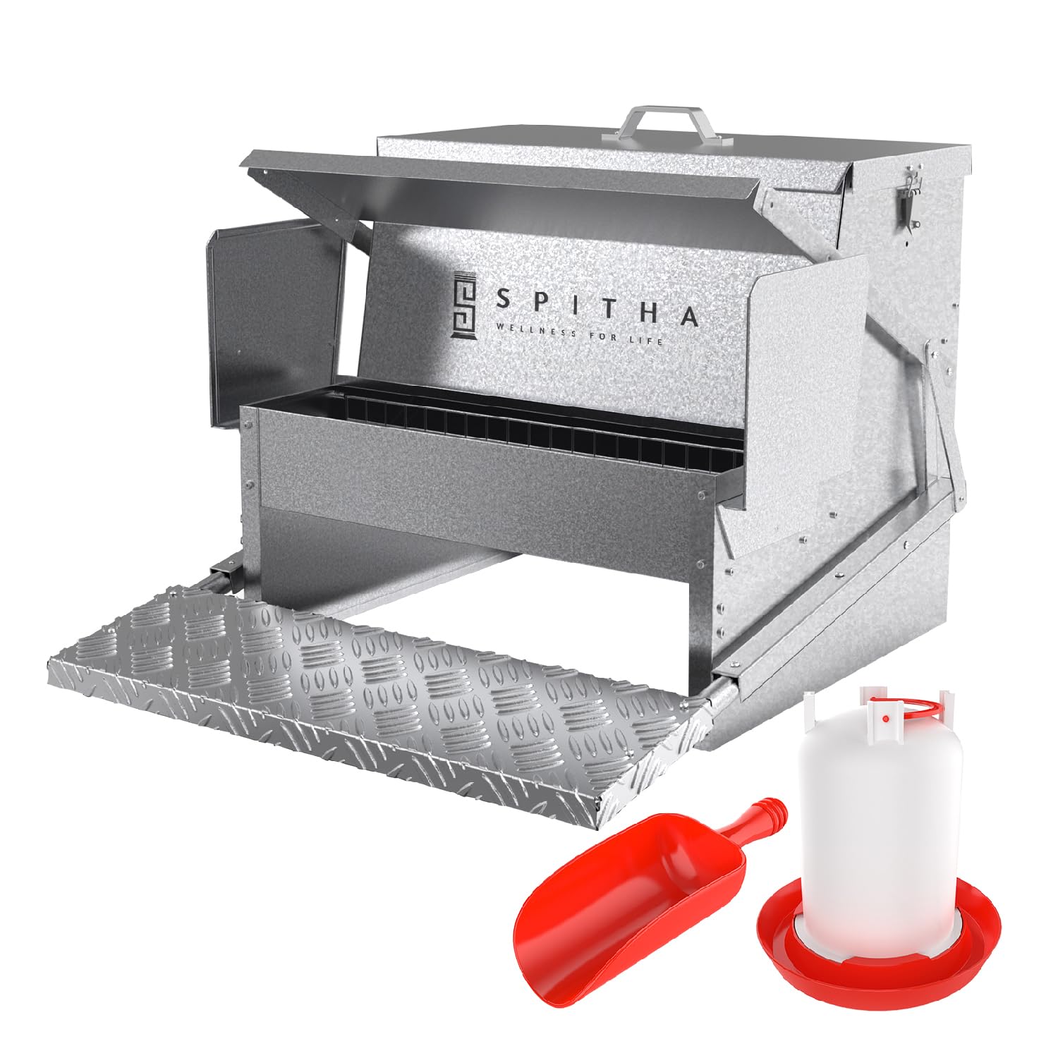 SPITHA Treadle Chicken Feeder 40 LBS