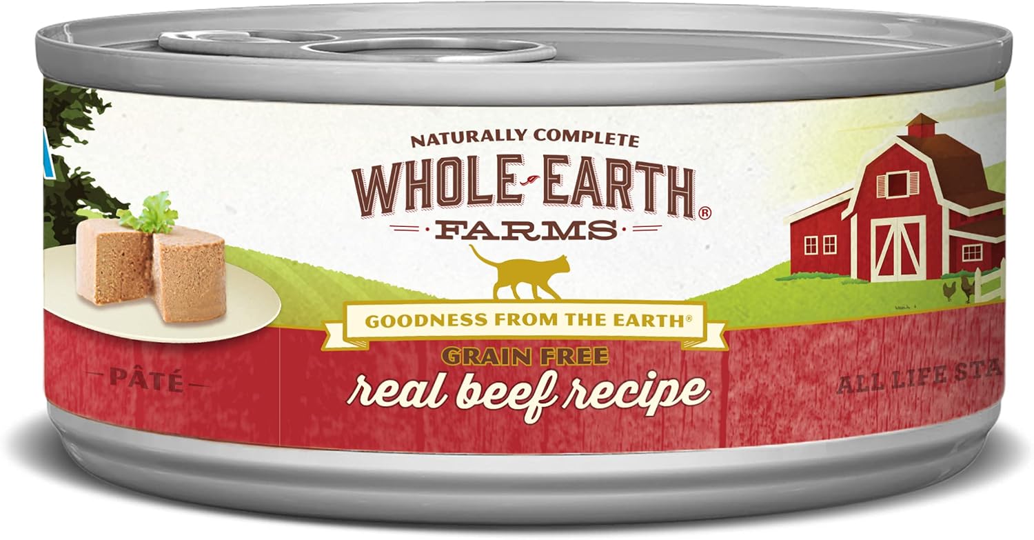 Whole Earth Farms Grain Free Receipe, 2.75 oz, Beef, 24 Count