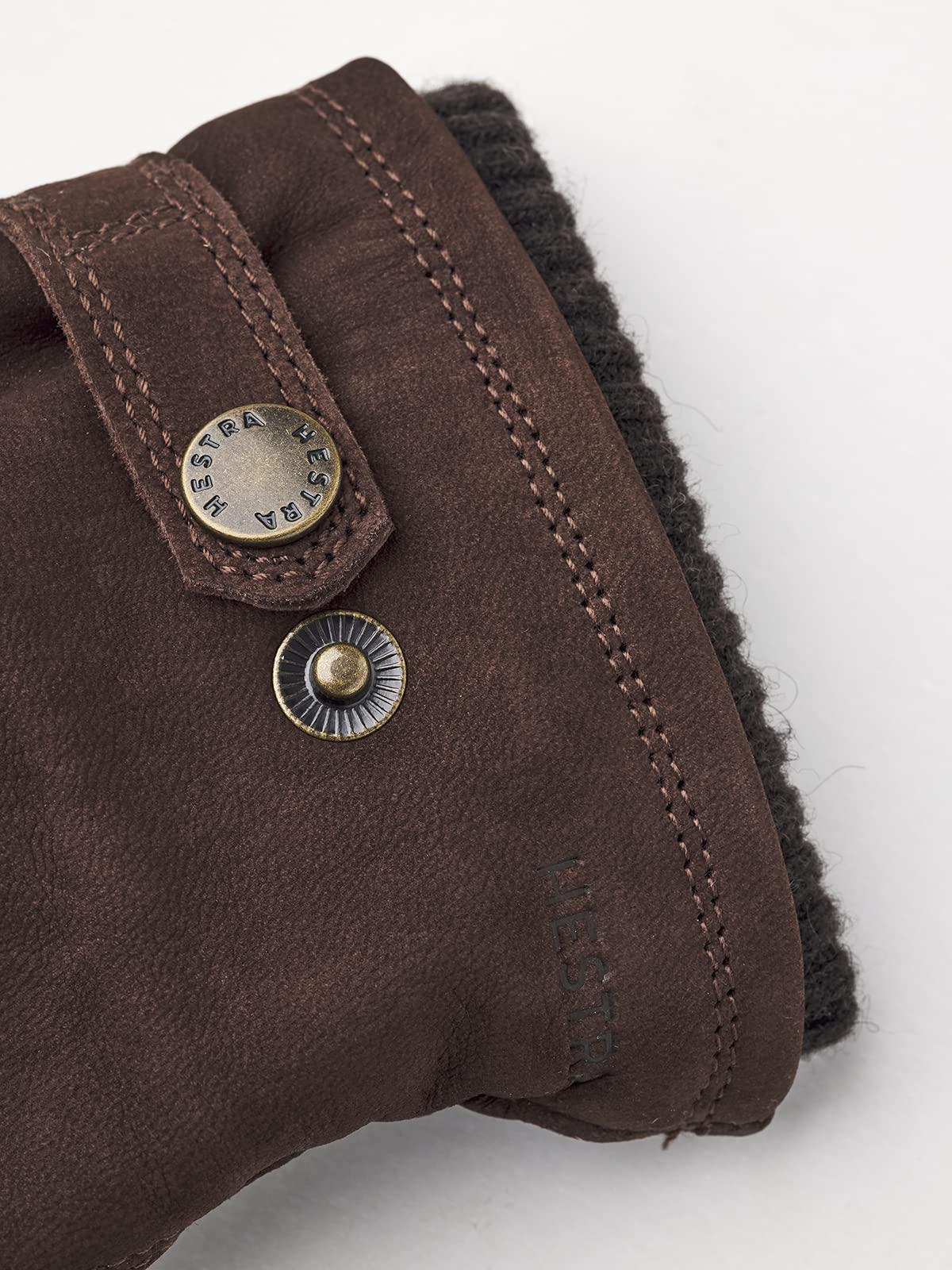 Hestra Bergvik Nubuck Guantes aislados de cuero para clima frío