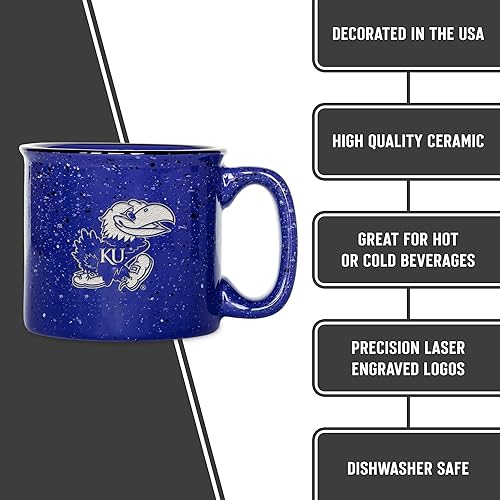 Miniatura 92 de Rico Industries NCAA Utah Utes - Taza de café personalizada de 12 onzas con logotipo grabado con láser profundo, taza de cerámica para acampar con