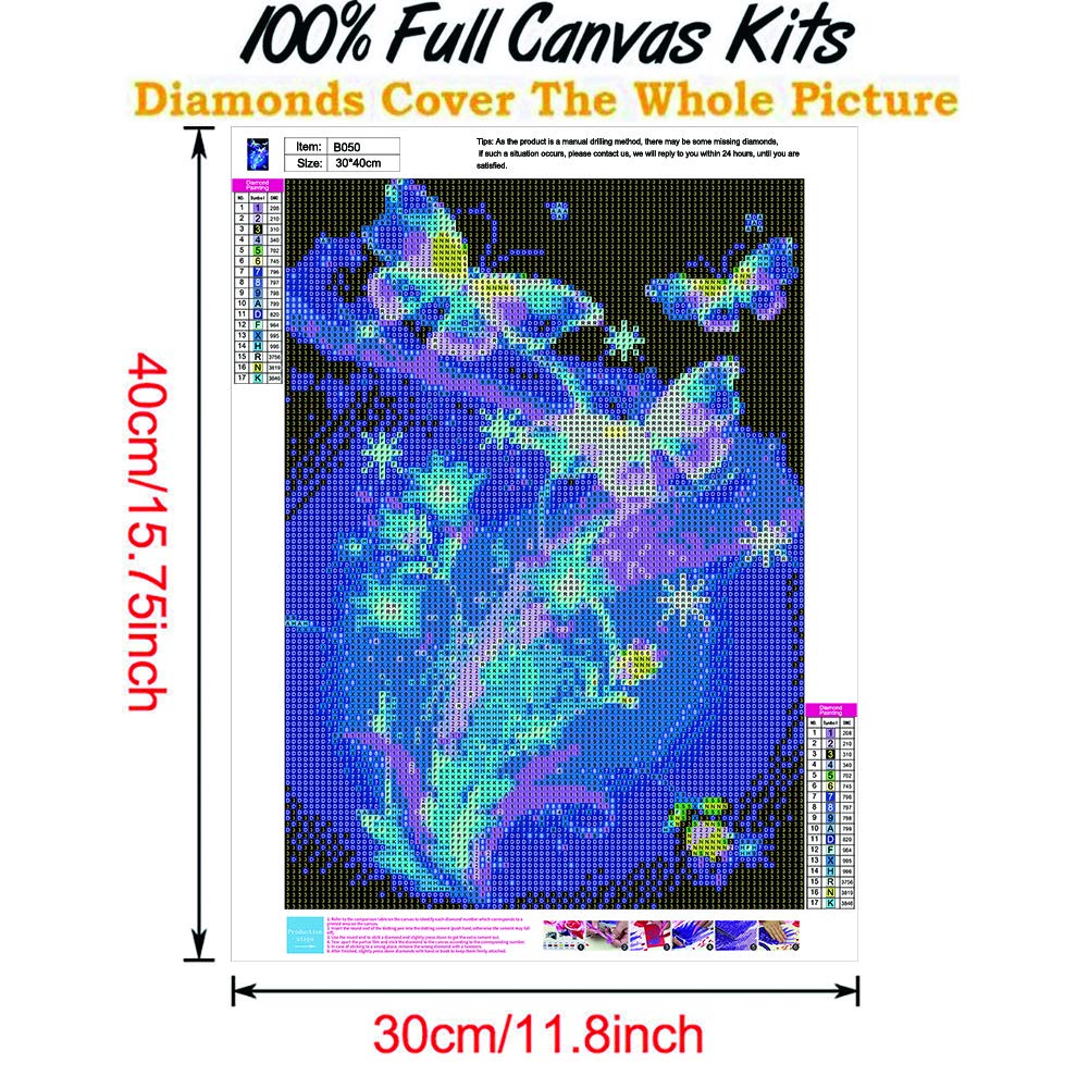 Kit De Peinture Diamant Par Numéro,Licorne 45x60cm Diamant Mosaique