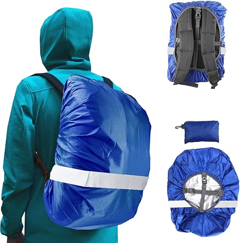 Miniatura 13 de Frelaxy Mochila de alta visibilidad con tira reflectante, 100% impermeable, funda de mochila ultraligera, bolsa de almacenamiento, correa de hebilla