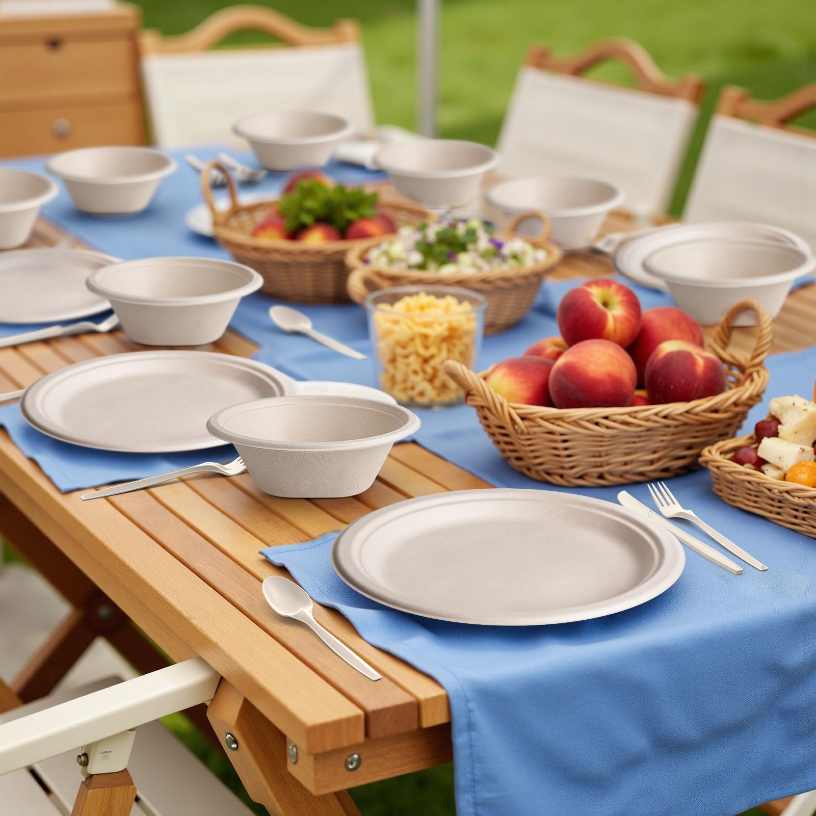 Eco-Friendly Plates & Bowls - 250 Piece Set -7 Eco-Friendly Plates & Bowls - 250 Piece Set -7