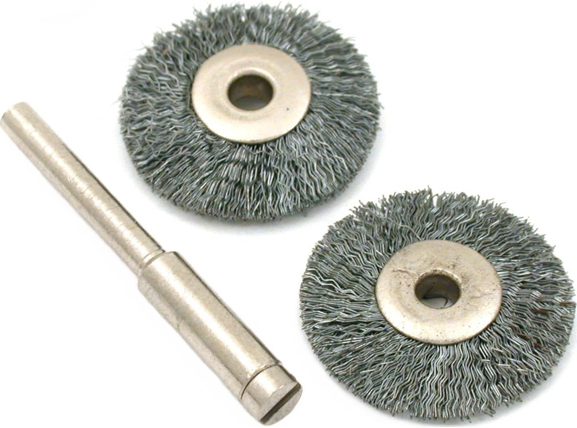 2 Steel Wire Wheel Brushes Gunsmith Rotary Tools 7/8"