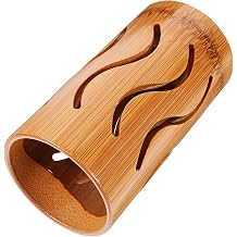 Bamboo Chopstick Holder Draining Organizer for Kitchen Utensils Compact Hollow Design Natural Bamboo Stand for Chopsticks Spoons Forks Storage and Tableware Organizer