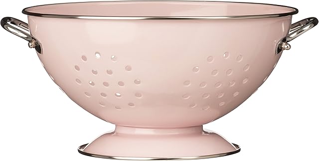Premier Housewares Retro Colander - Pastel Pink