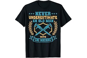 Never Underestimate An Old Man With CNC Woodworking Machine T-Shirt