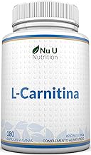L-Carnitine 2200mg - 180 High Potency Vegan Capsules - With Riboflavin, Biotin, Chromium, Vitamin D, B3 and B6 - L-Carnitine Tartrate - Made in Europe - Nu U Nutrition